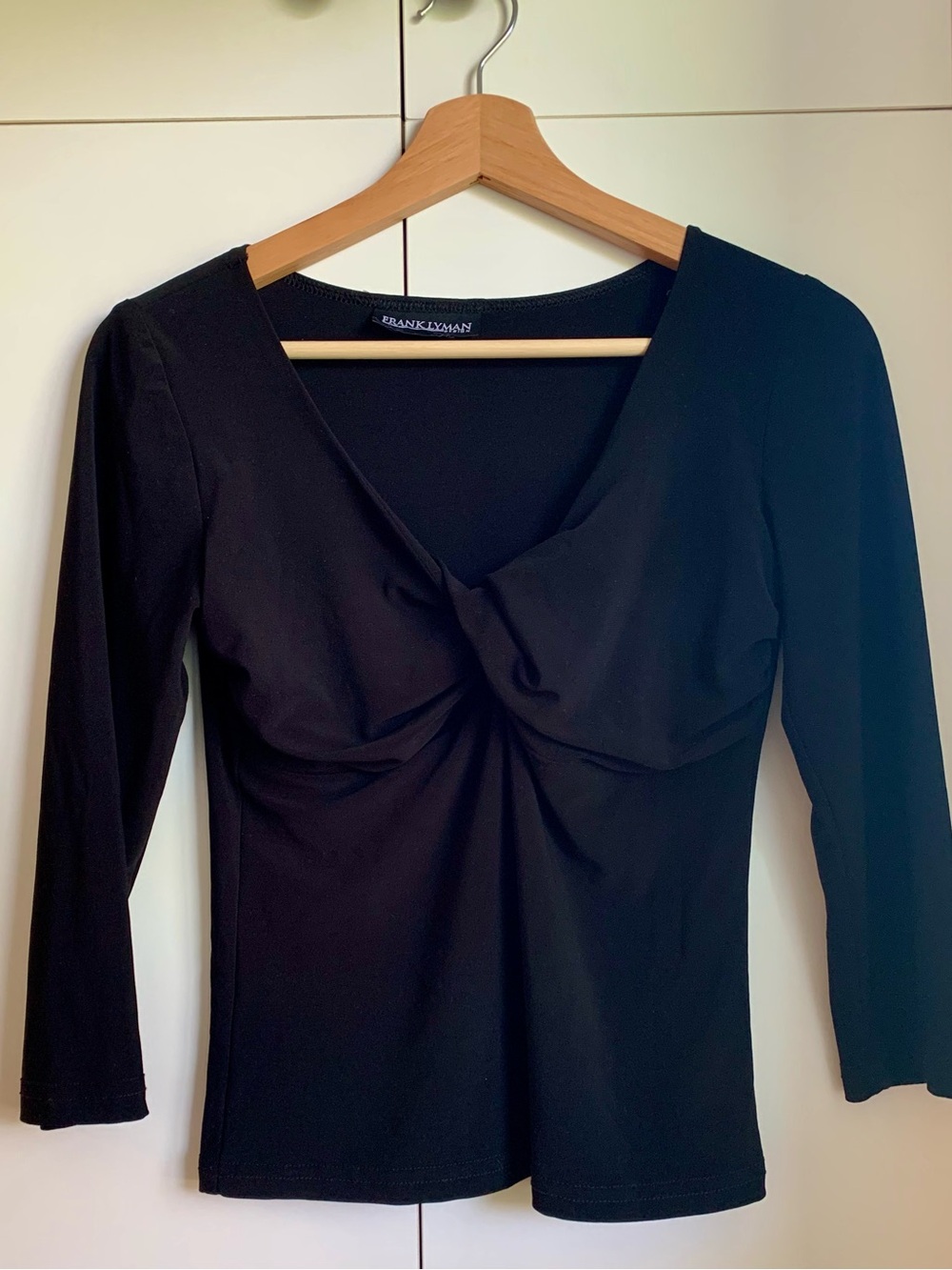 Black Twisted Front Top